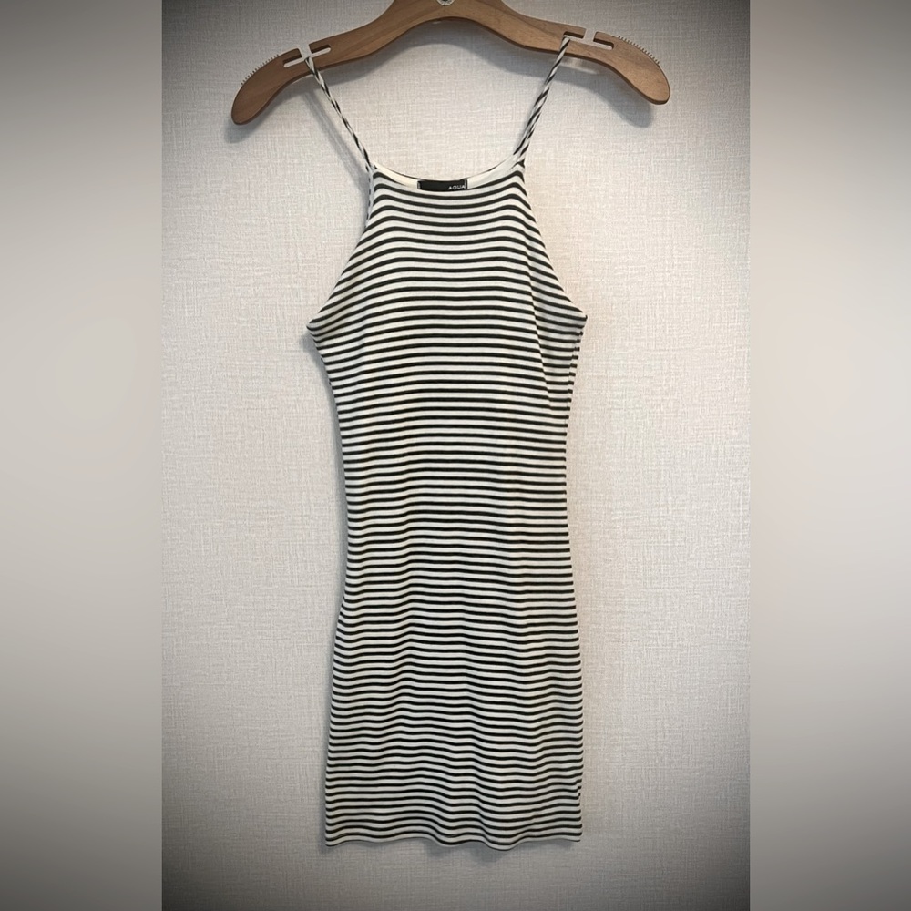 AQUA | STRIPED MINI DRESS